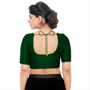 Vamas Mulbury Silk Round Neck Elbow Length Blouse