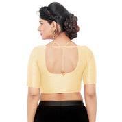Vamas Mulbury Silk Round Neck Elbow Length Blouse