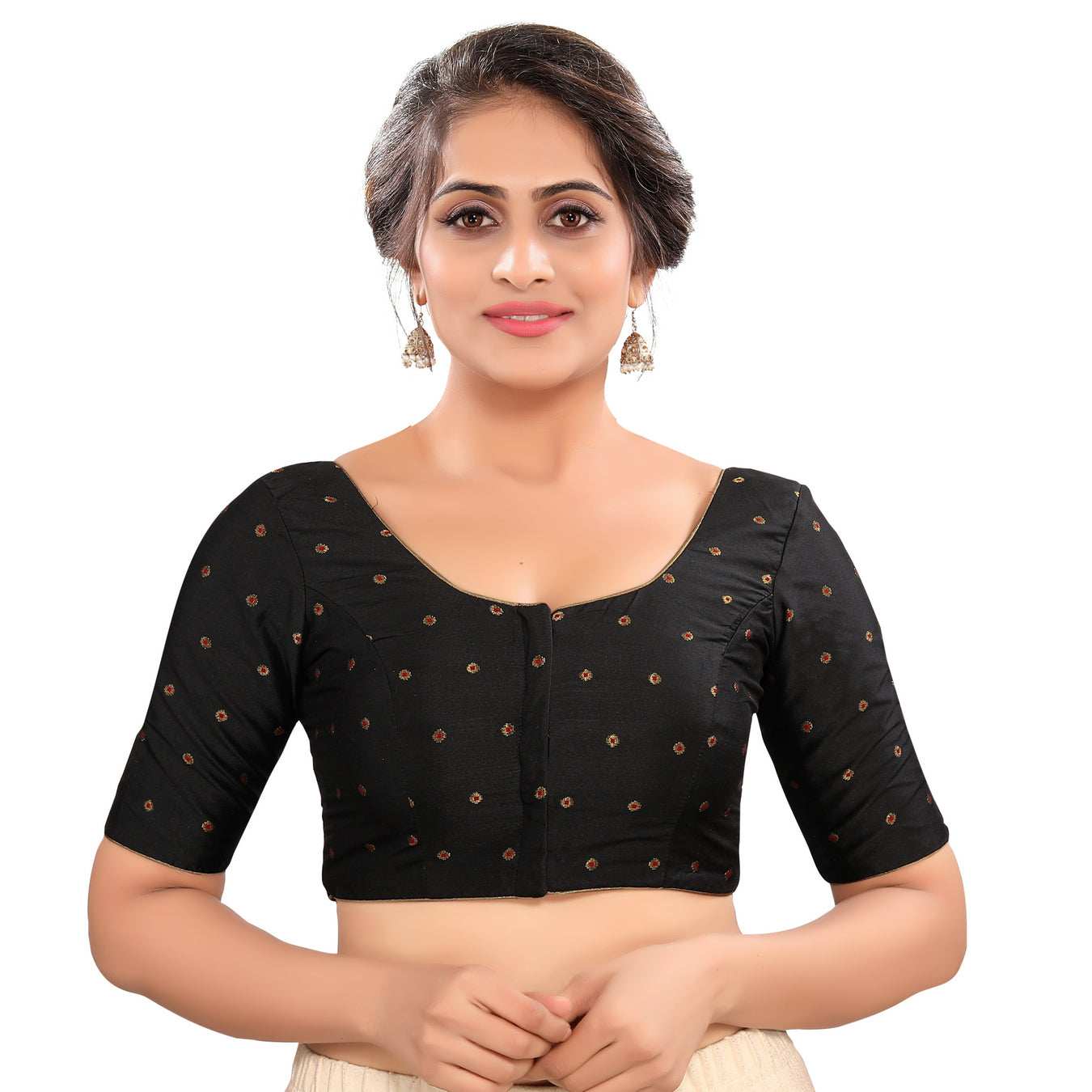 Vamas Mina Butti Silk Round Neck Blouse