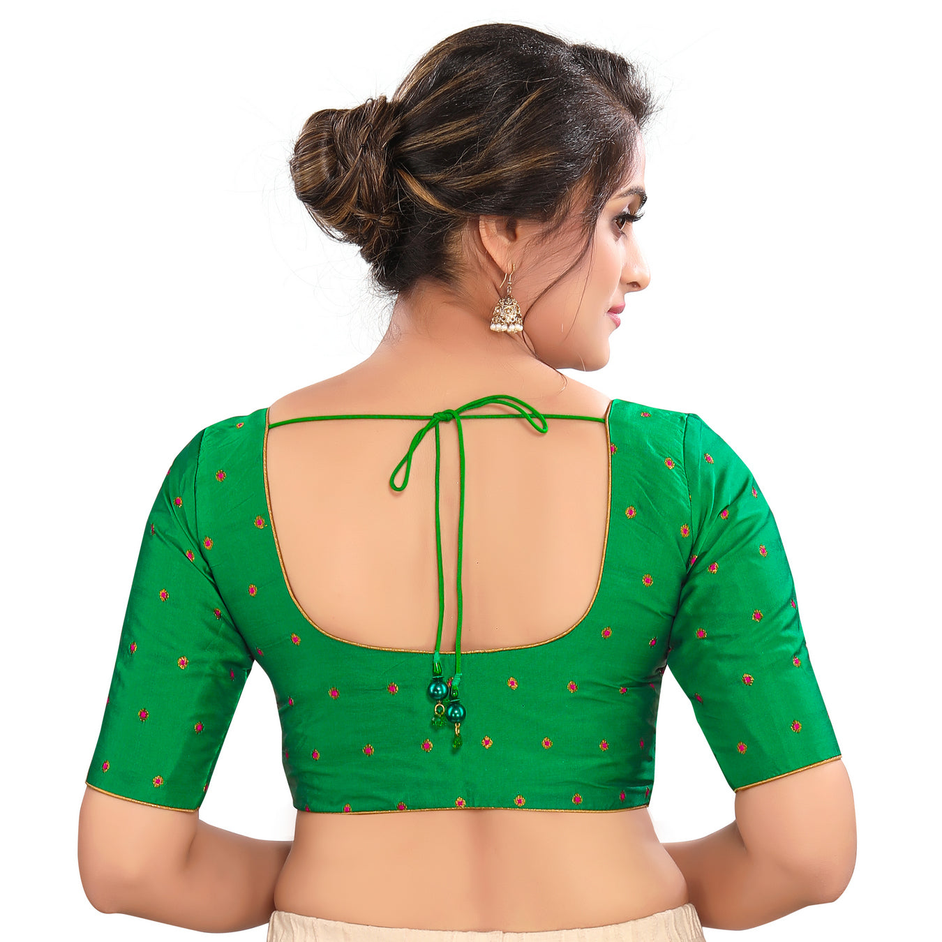 Vamas Mina Butti Silk Round Neck Blouse