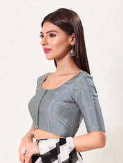 Vamas Mina Butti Silk Round Neck Blouse