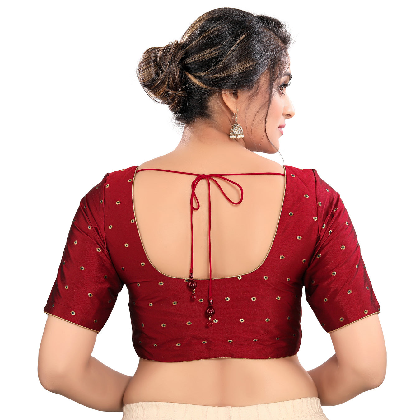 Vamas Mina Butti Silk Round Neck Blouse