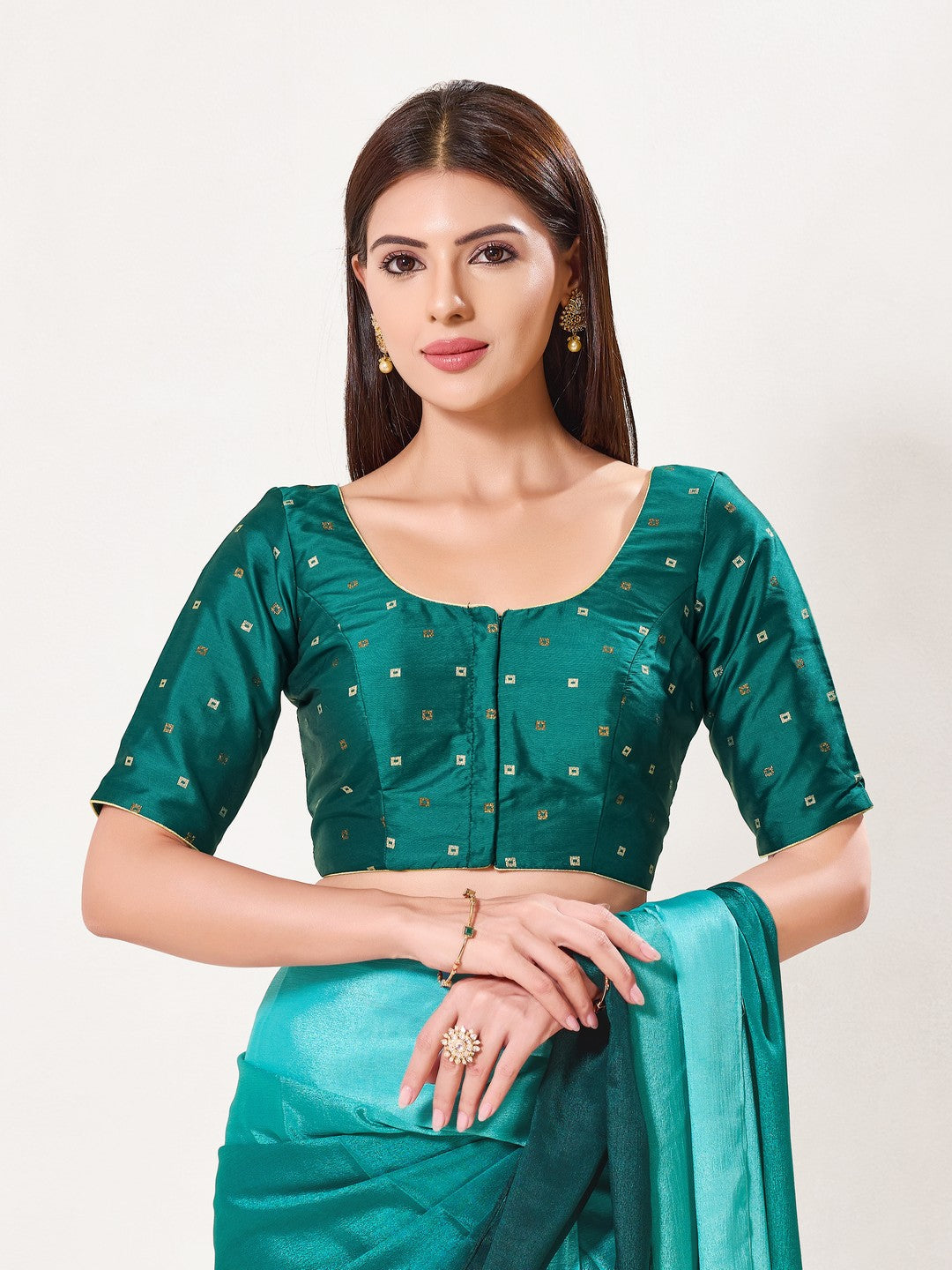 Vamas Mina Butti Silk Round Neck Blouse