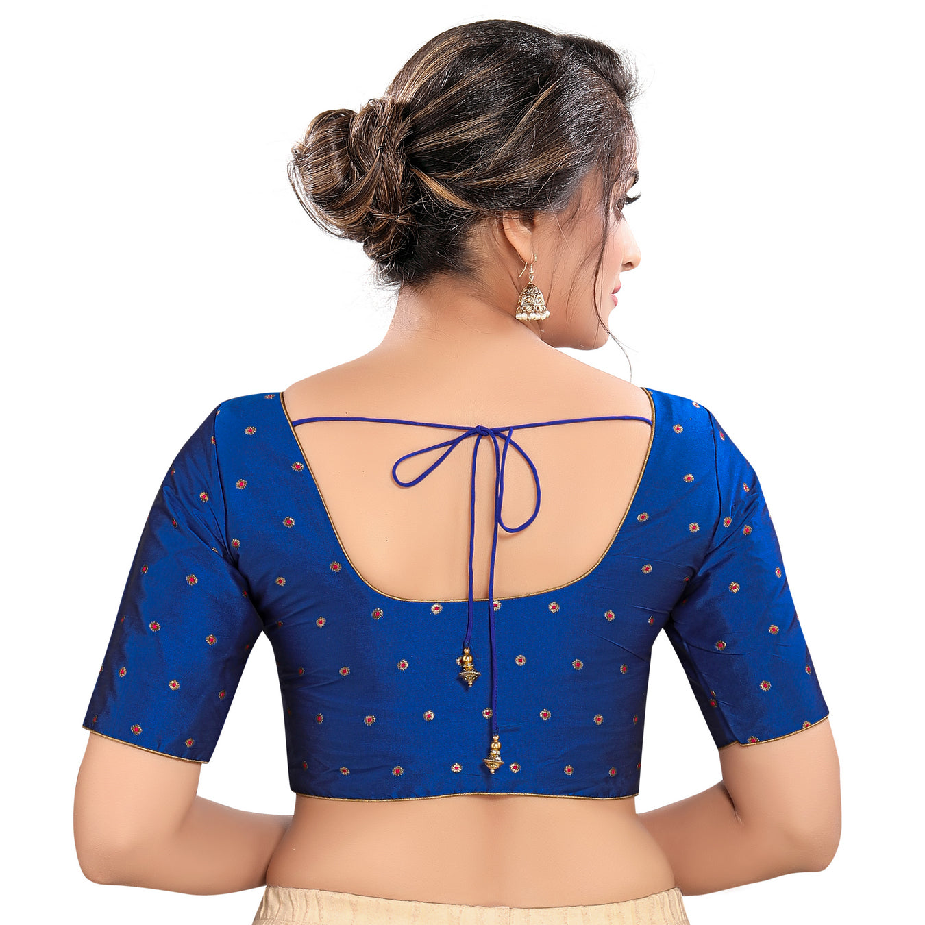 Vamas Mina Butti Silk Round Neck Blouse
