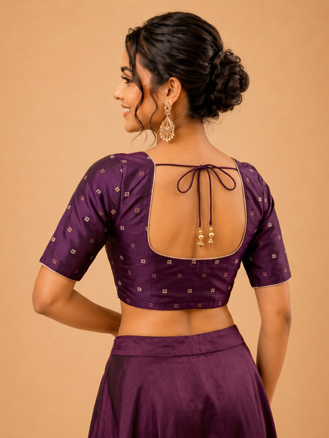 Vamas Mina Butti Silk Round Neck Blouse