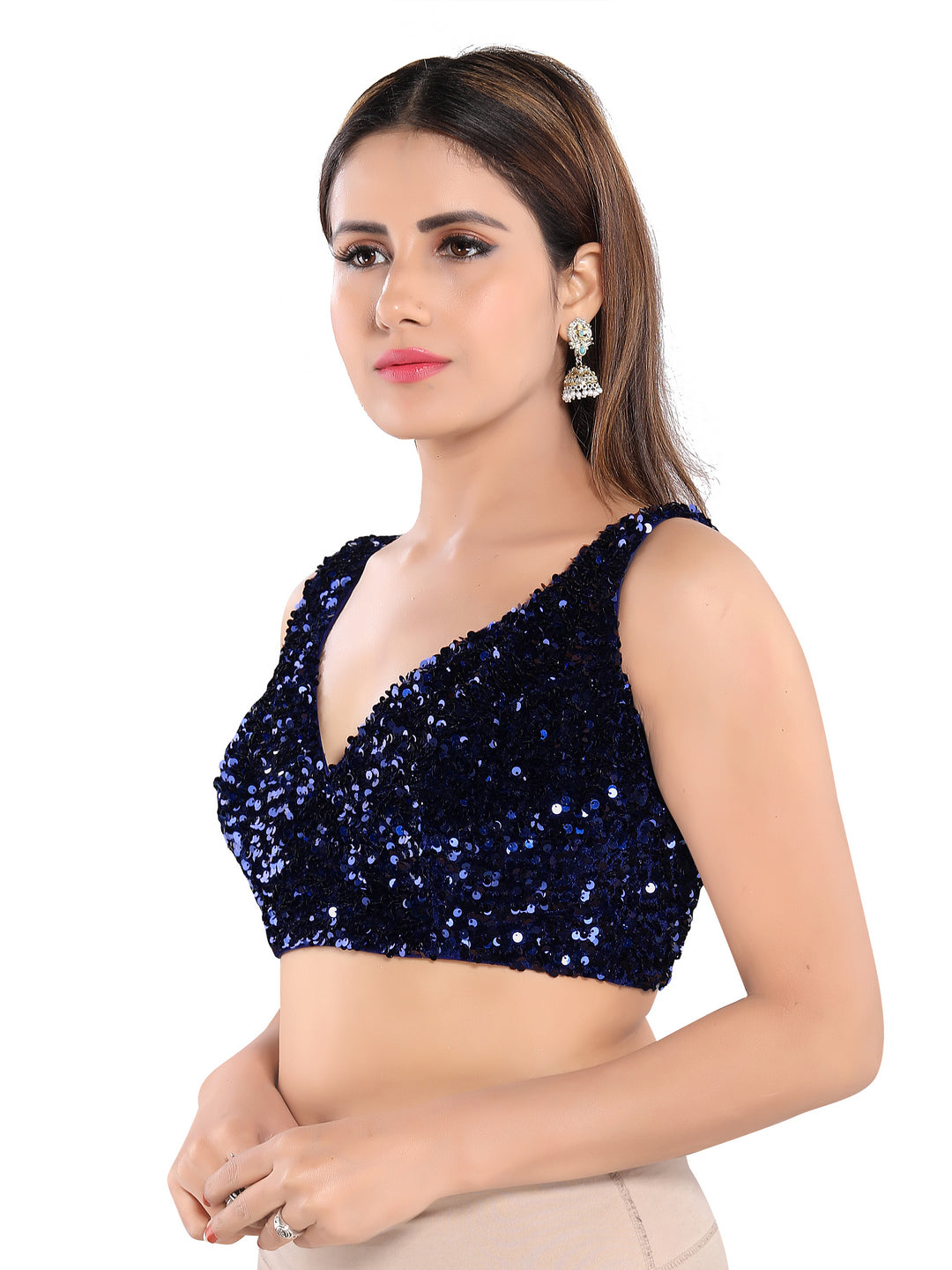 Partywear Special Sequence Velvet Blouse