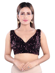Partywear Special Sequence Velvet Blouse