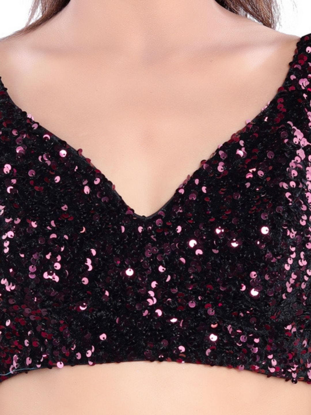 Partywear Special Sequence Velvet Blouse