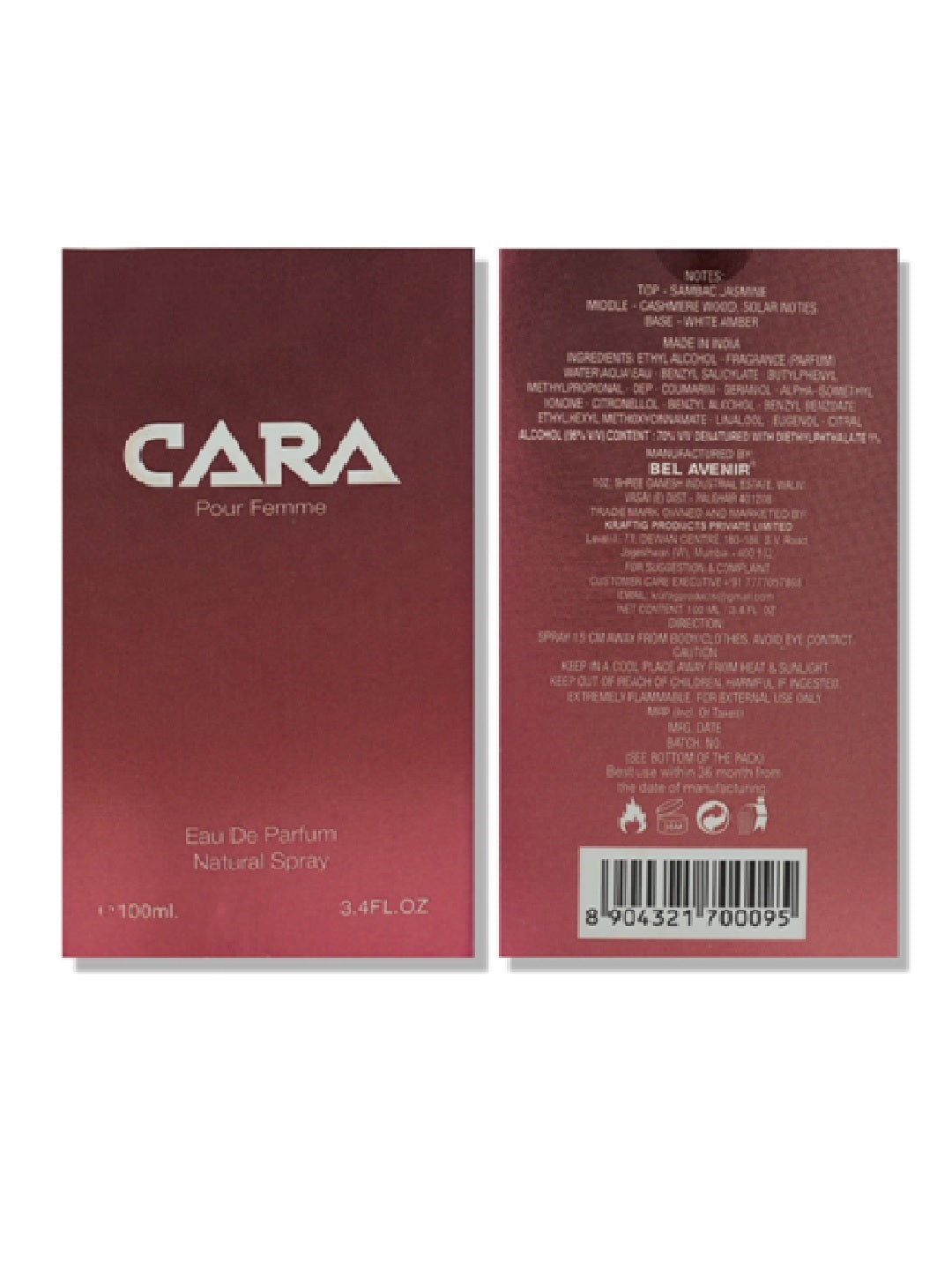 Bel Avenir Cara Eau de Parfum for Women