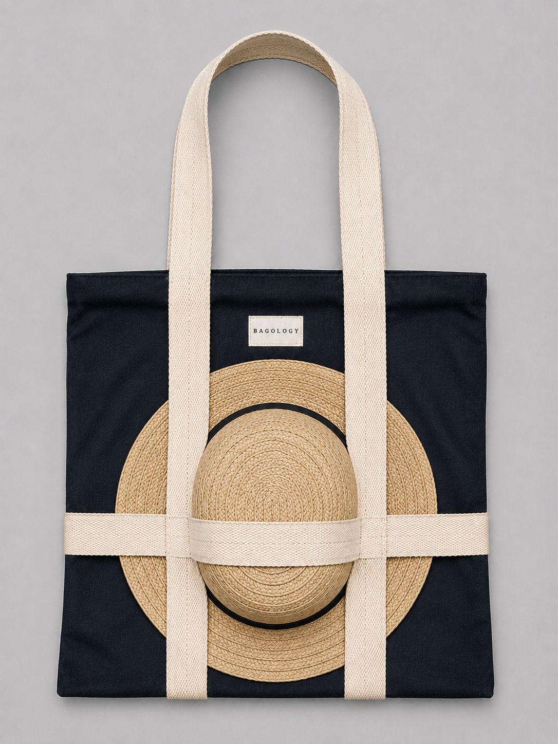 Bagology Black Hat Carry Tote