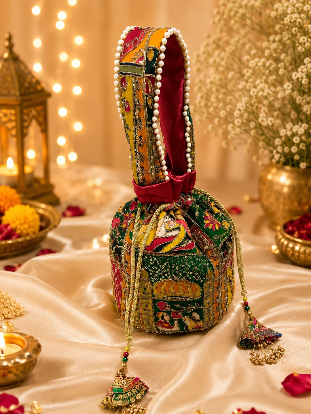 Bagology Red Raja Rani Potli
