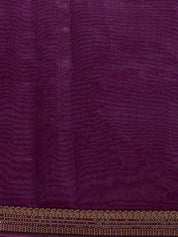 Vervee Couture Purple Silk Blend Embellished Saree | EKA