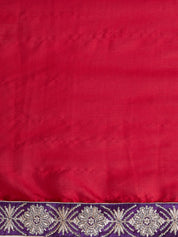 Vervee Couture Red Embellished Silk Blend Saree with Zari Border | EKA