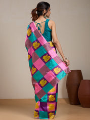 Vervee Couture Multicolour Printed Poly Georgette Saree | EKA