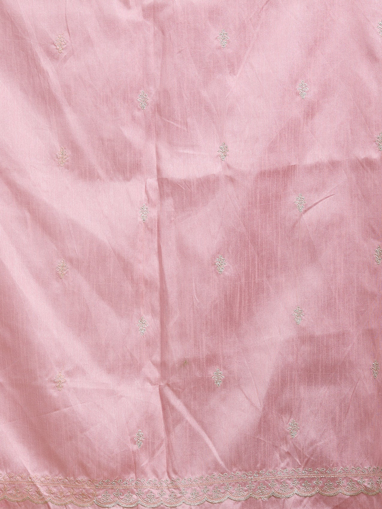 Vervee Couture Pink Embellished Poly Georgette Saree with Heavy Border | EKA