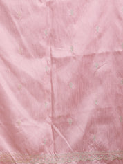 Vervee Couture Pink Embellished Poly Georgette Saree with Heavy Border | EKA