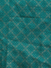Vervee Couture Pink Teal Woven Silk Blend Saree | EKA