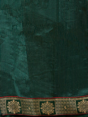 Vervee Couture Green Silk Blend Saree with Woven Zari Design | EKA