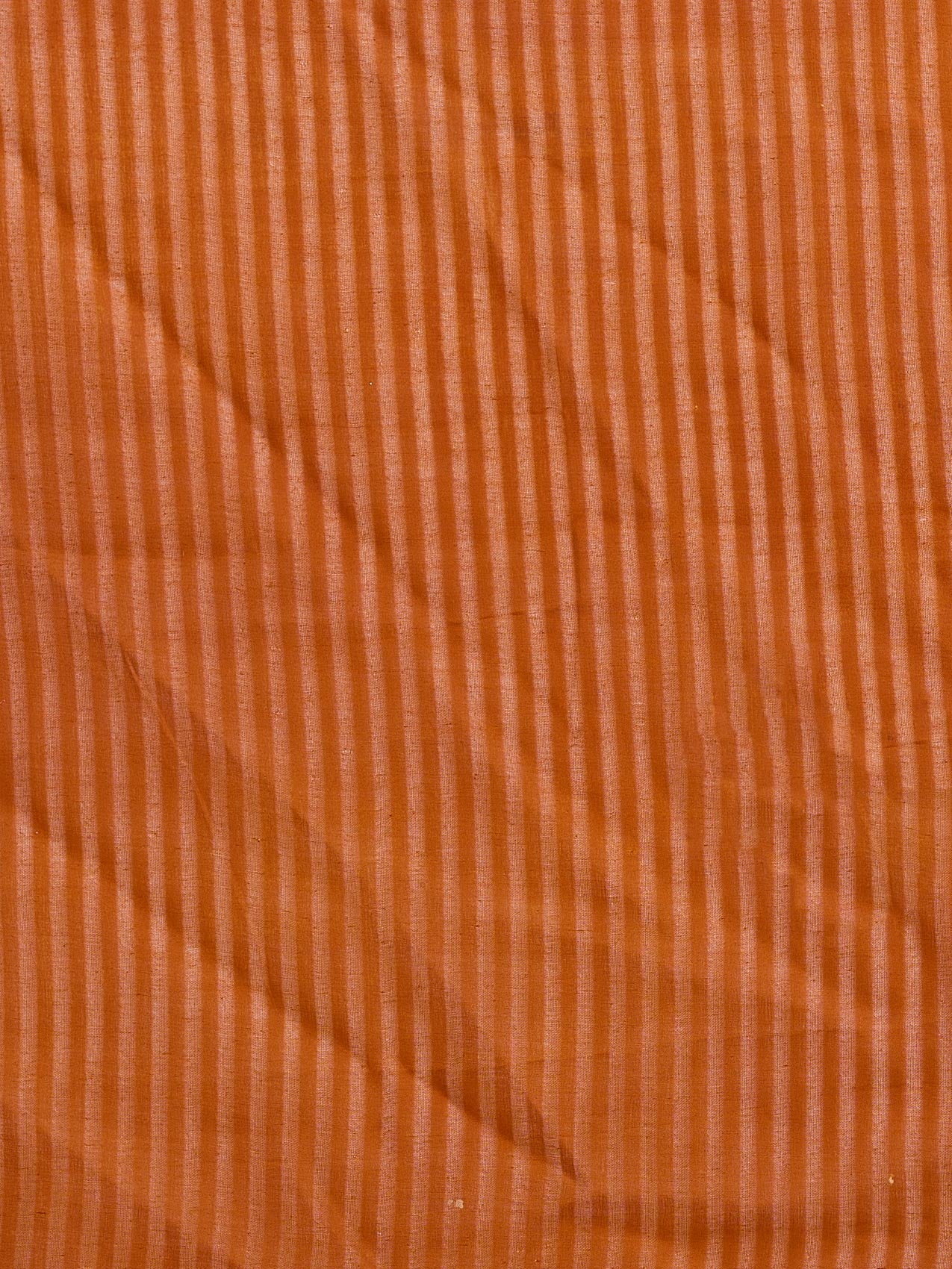 Vervee Couture Orange Beige Printed Poly Georgette Saree | EKA