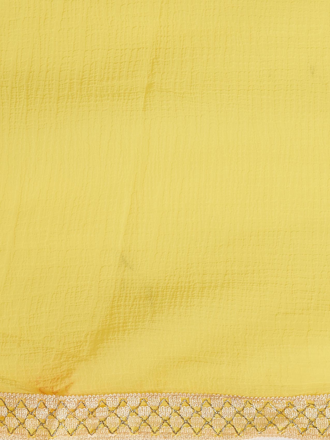 Vervee Couture Yellow White Floral Poly Georgette Saree | EKA