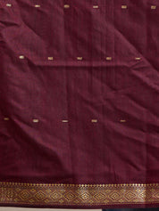 Vervee Couture Maroon Woven Silk Blend Saree with Zari Border | EKA
