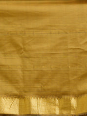 Vervee Couture Gold Silk Blend Saree with Subtle Zari Detail | EKA