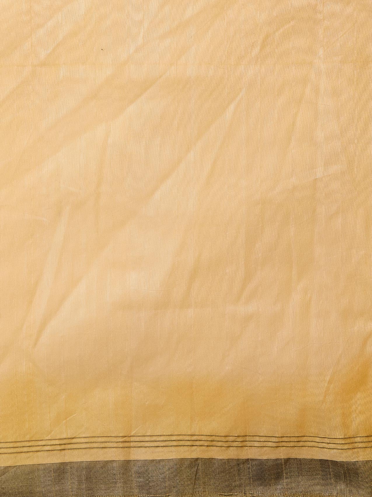 Vervee Couture Beige Black Silk Blend Saree | EKA