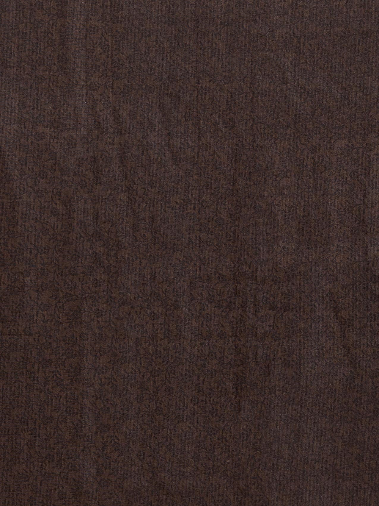 Vervee Couture Dark Brown White Floral Poly Georgette Saree | EKA