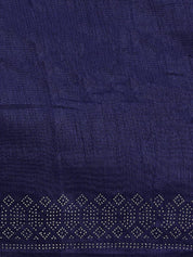 Vervee Couture Navy Blue Embellished Poly Georgette Saree | EKA