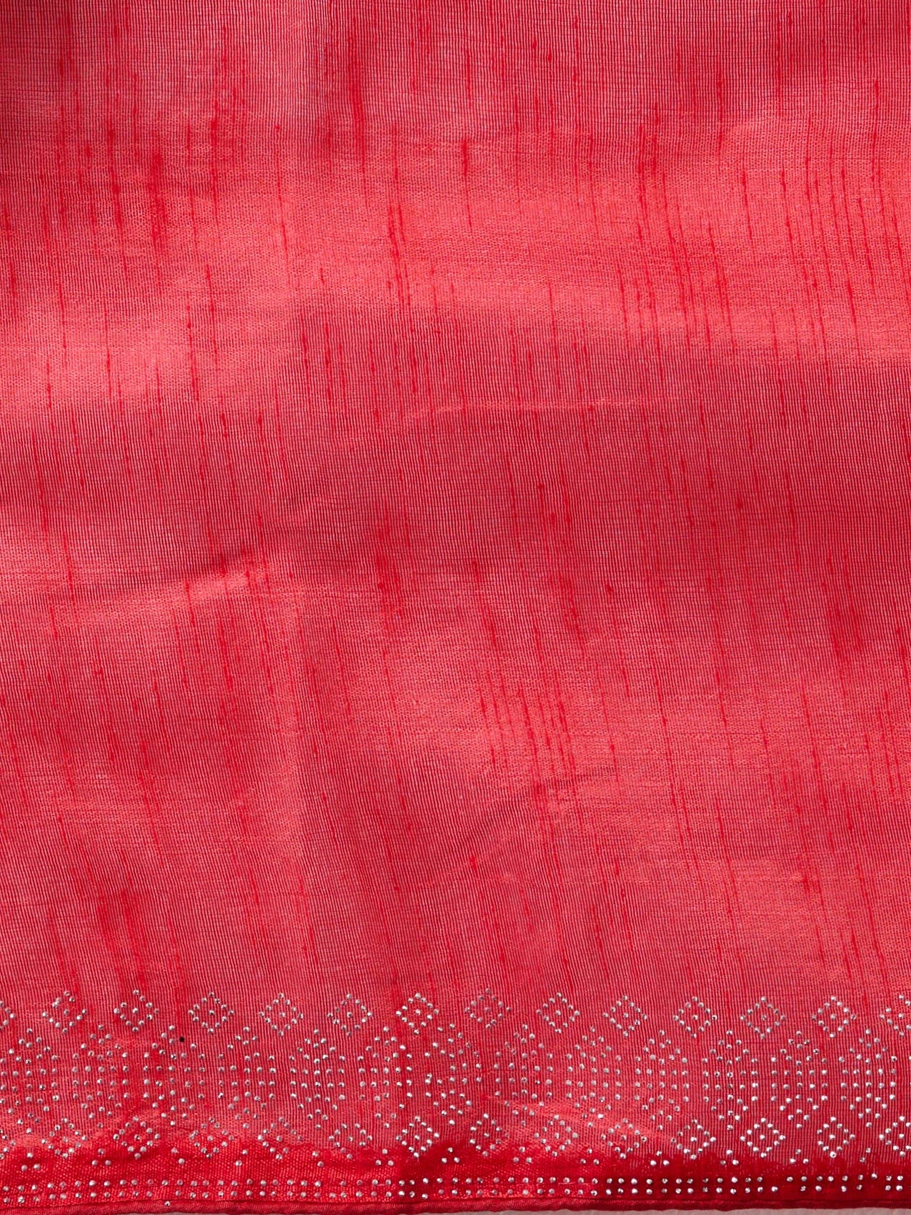 Vervee Couture Red Poly Georgette Embellished Saree | EKA