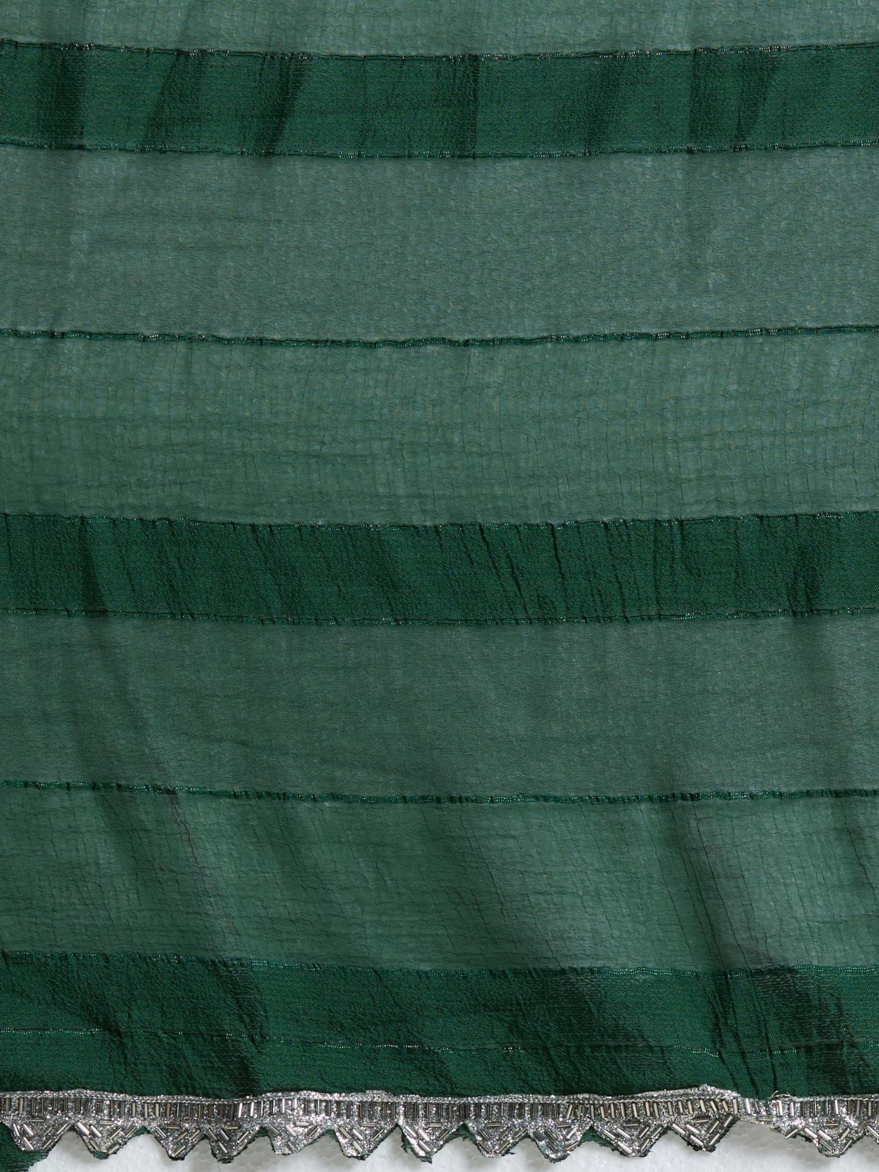 Vervee Couture Green Poly Georgette Saree | EKA