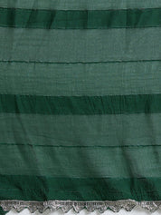 Vervee Couture Green Poly Georgette Saree | EKA