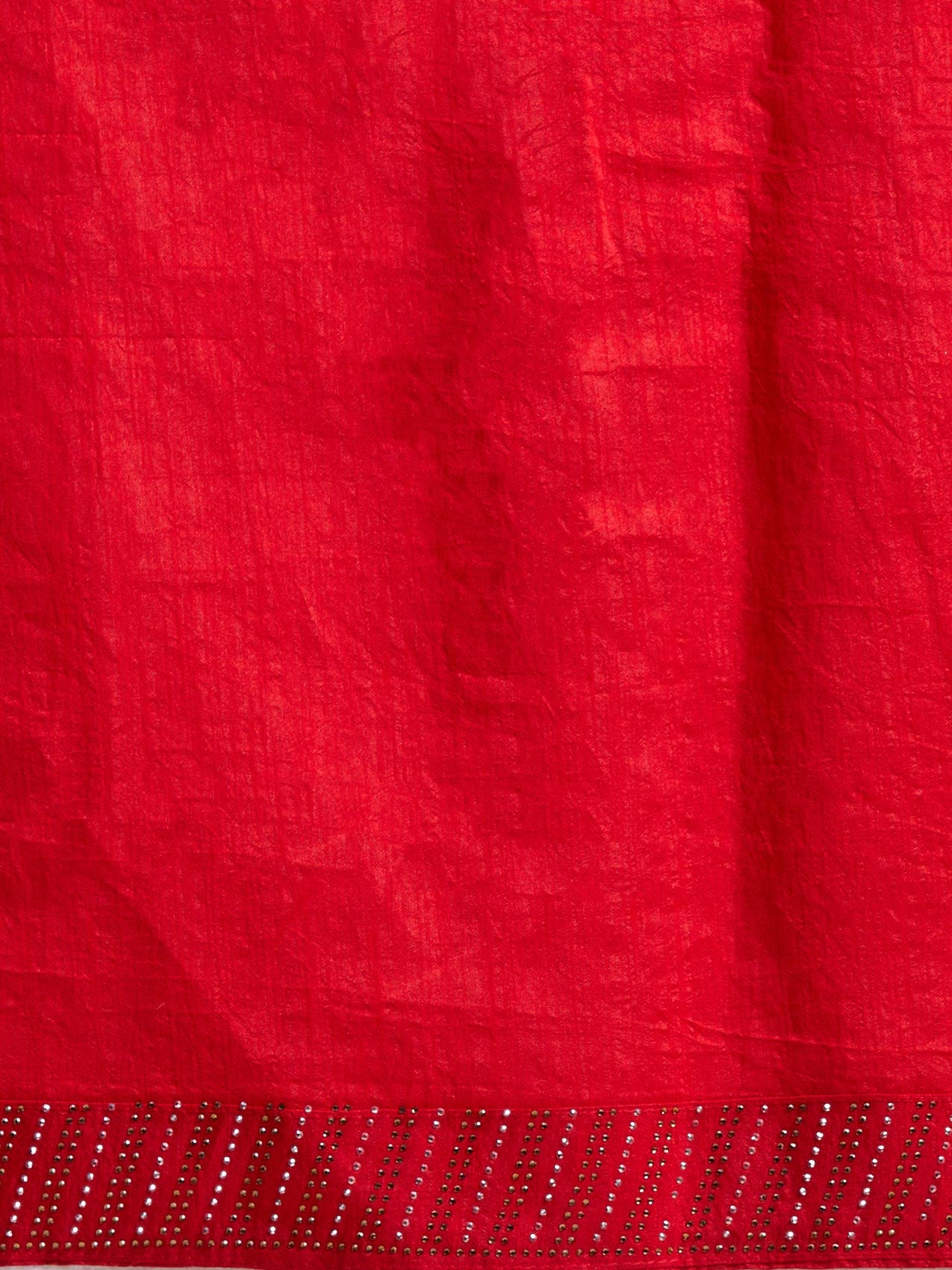 Vervee Couture Red Poly Georgette Embellished Saree | EKA