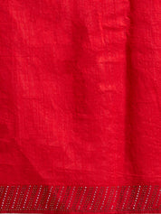 Vervee Couture Red Poly Georgette Embellished Saree | EKA