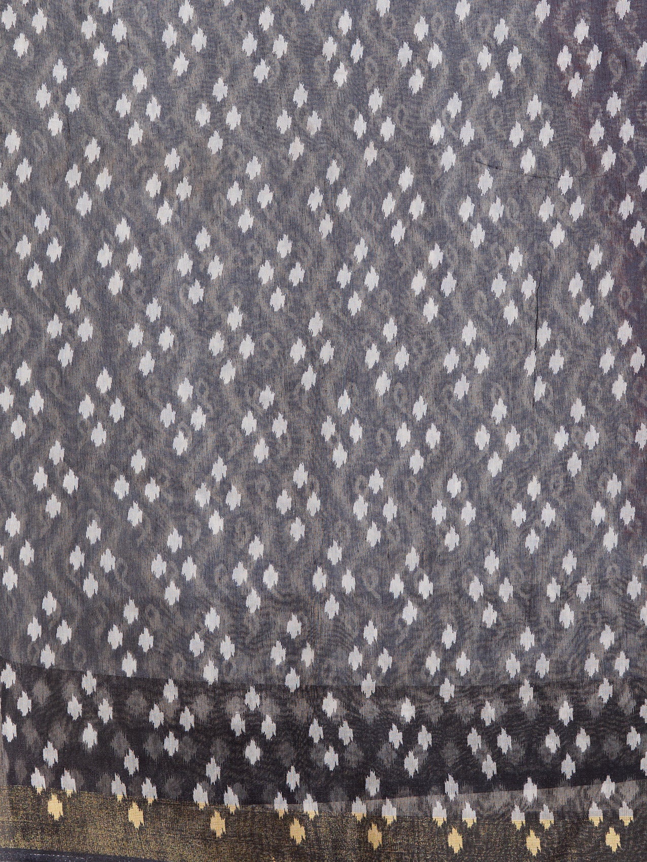 Vervee Couture Grey Black Printed Silk Blend Saree | EKA