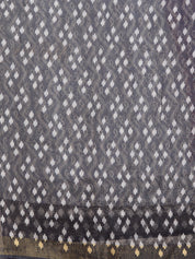 Vervee Couture Grey Black Printed Silk Blend Saree | EKA