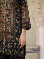 Multicolor Floral Panel Co-ord Set in Viscose Crepe