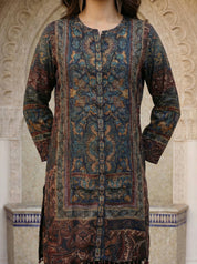Multicolor Mughal Print Co-ord Set in Viscose Crepe