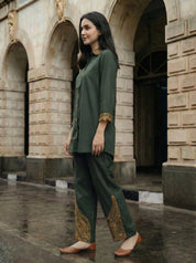 mehndi color co-ord set for women