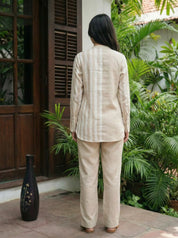 Light Beige Linen Co-Ord Set