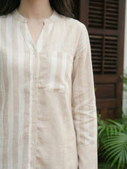 Light Beige Linen Co-Ord Set