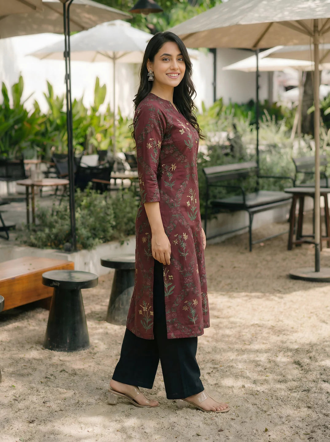Elegant red co-ord set for women