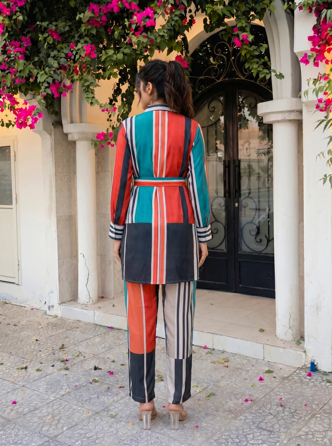 Multicolor Muslin Co-ord Set