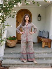 Floral Printed Muslin Co-Ord Set