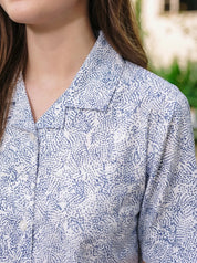 Kartini White Color Floral Printed Cotton Short Set