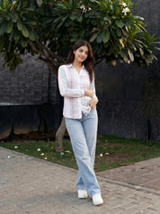 Multi Color Ikat Print Cotton Shirt