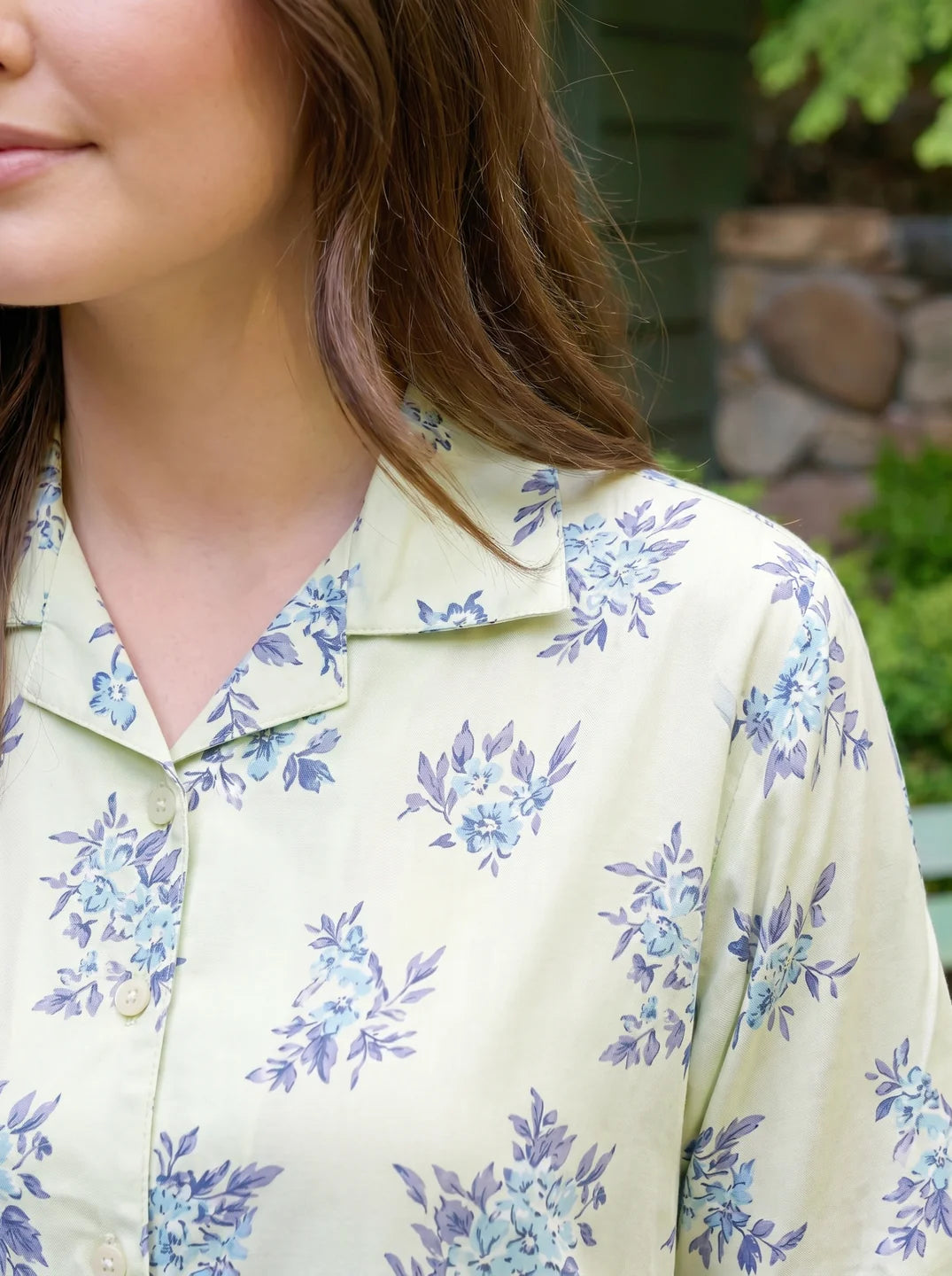 Light Pista Green Floral Leaf Printed Cotton Short Set