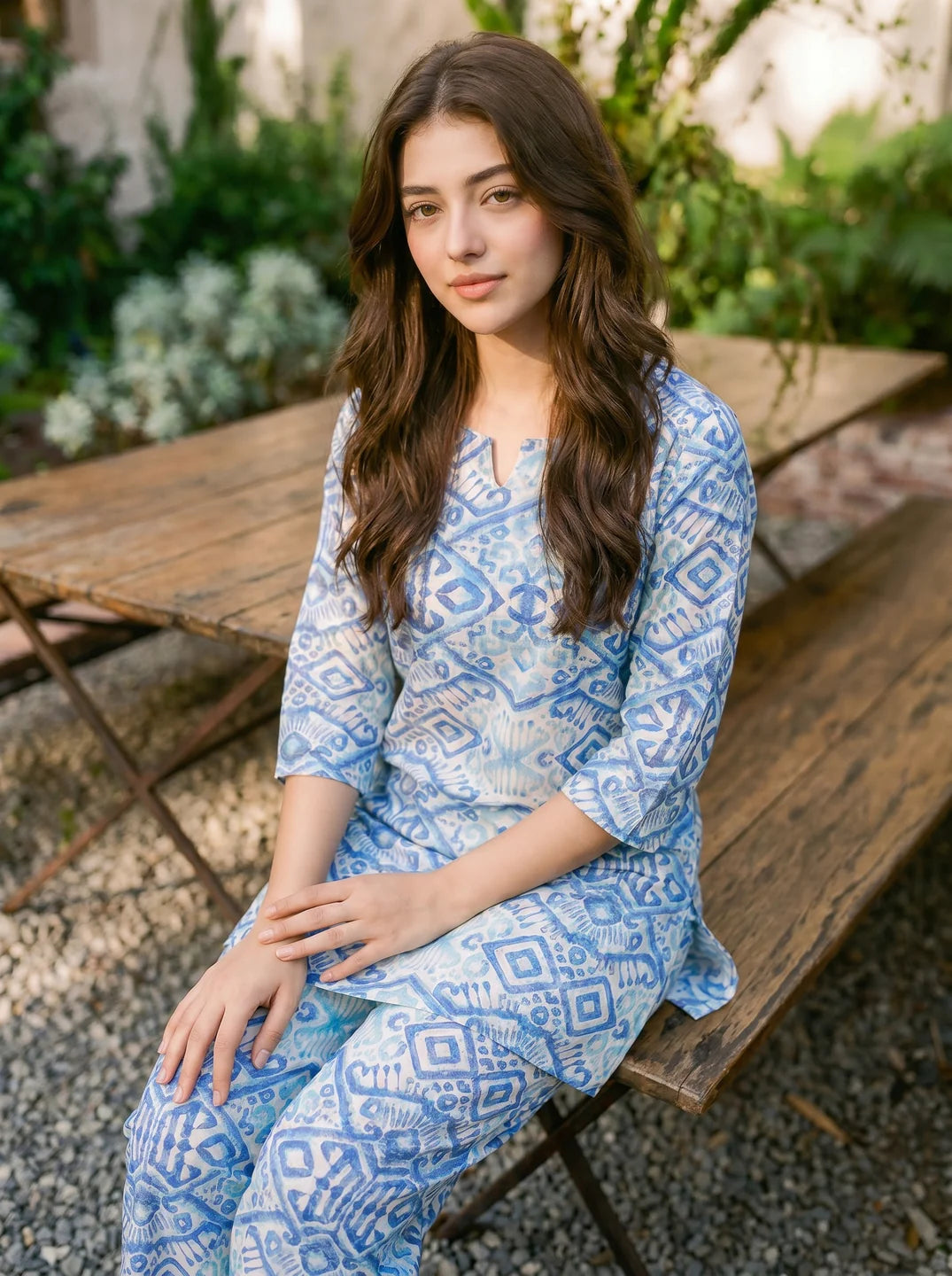 Stylish printed co ord set outfit for women with breathable fabric and trendy contemporary fashion appeal