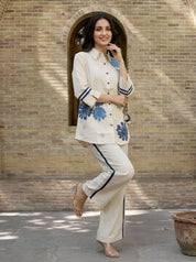 Stylish white co ord set outfit for women with contemporary fashion appeal and premium fit