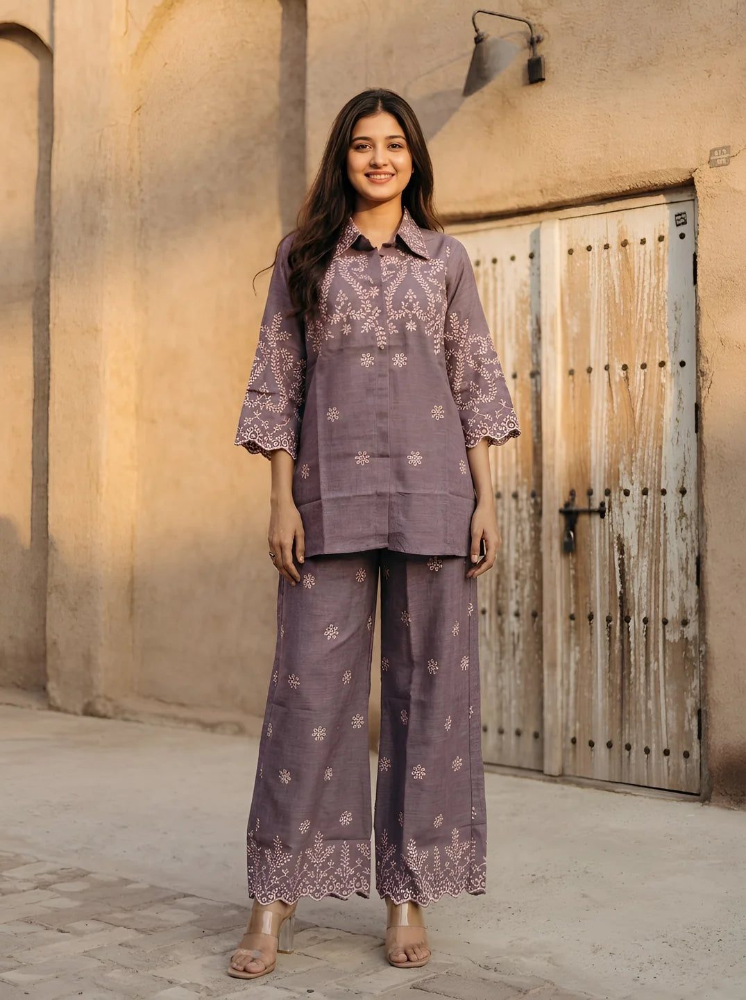 Stylish matching women’s co ord outfit with trendy premium design and comfortable breathable fabric styling
